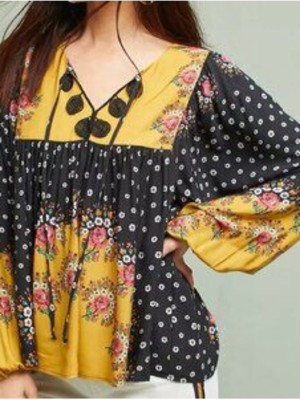 FARM Rio Black & Mustard Floral Boho Tunic - Picture 8 of 8